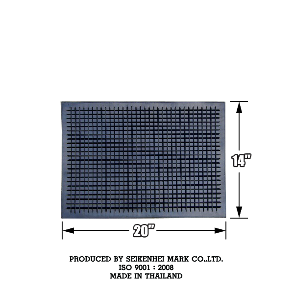 ยางปูพื้นแผ่นเรียบลาย INTER 20″ x 14″