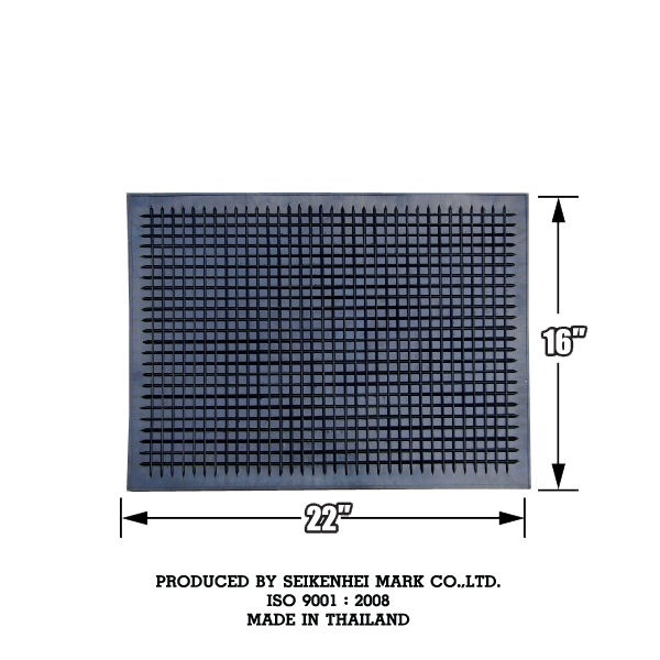 ยางปูพื้นแผ่นเรียบลาย INTER 22″ x 16″