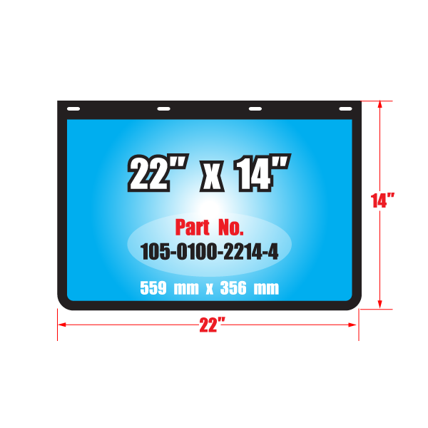 บังโคลนพีวีซี 22  x 14