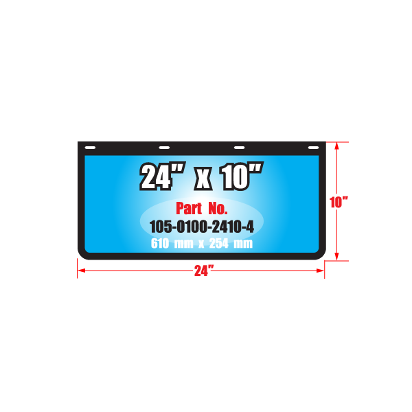 บังโคลนพีวีซี 24  x 10